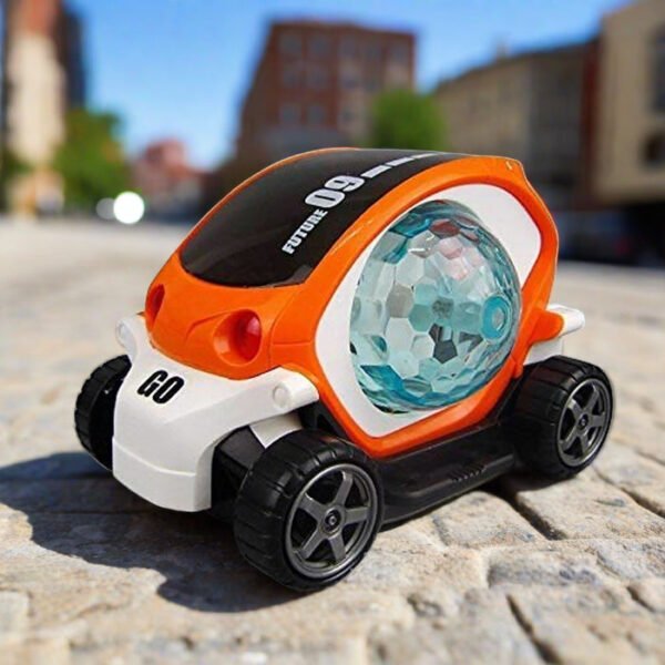 Plastic 360 Degree Rotating Stunt Car Toy for Kids with 4D Lights and Music