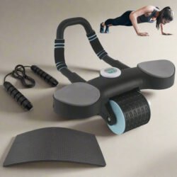 Abdominal Wheel Roller with Timer Elbow Support Roller Set