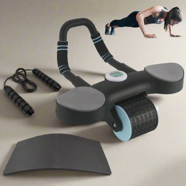 Abdominal Wheel Roller with Timer Elbow Support Roller Set