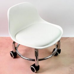 Heavy Duty Round Rolling Stool with Wheels Pedicure Stool